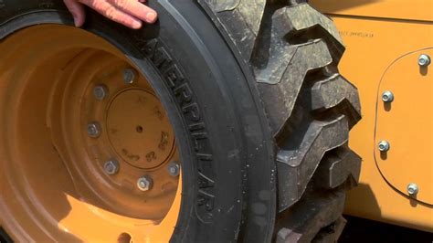 can you plug a skid steer tire|flat tire skid loader repair.